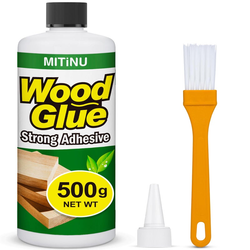 MITINU Wood Glue 500g, High-Capacity Super Glue for Woodworking, Waterproof Strong Wood Glue for Furniture Heavy Duty, Waterproof Glue for Crafts, Furniture, Wood Floor, Baseboard, cabinets, Door - Image 1
